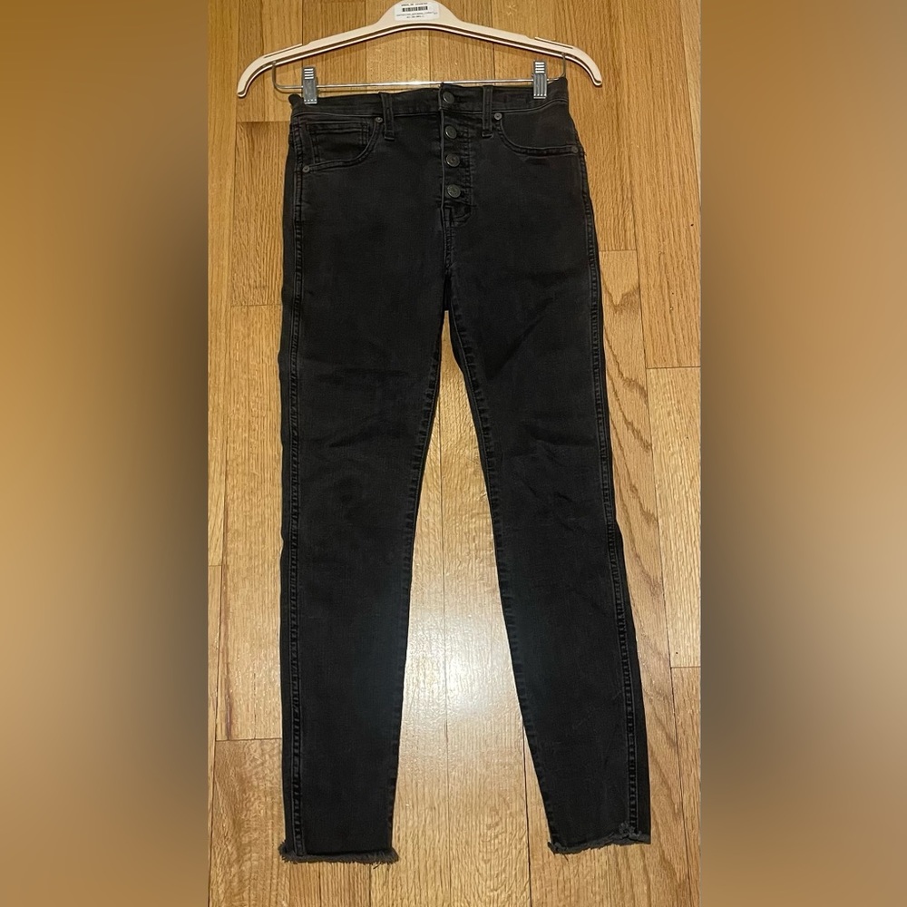Madewell Dark Gray High Rise Skinny Jeans - Picture 3 of 5
